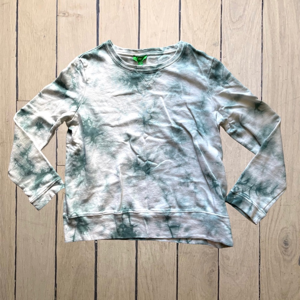 Women’s Medium Teal Blue Tie-Dye Sweatshirt